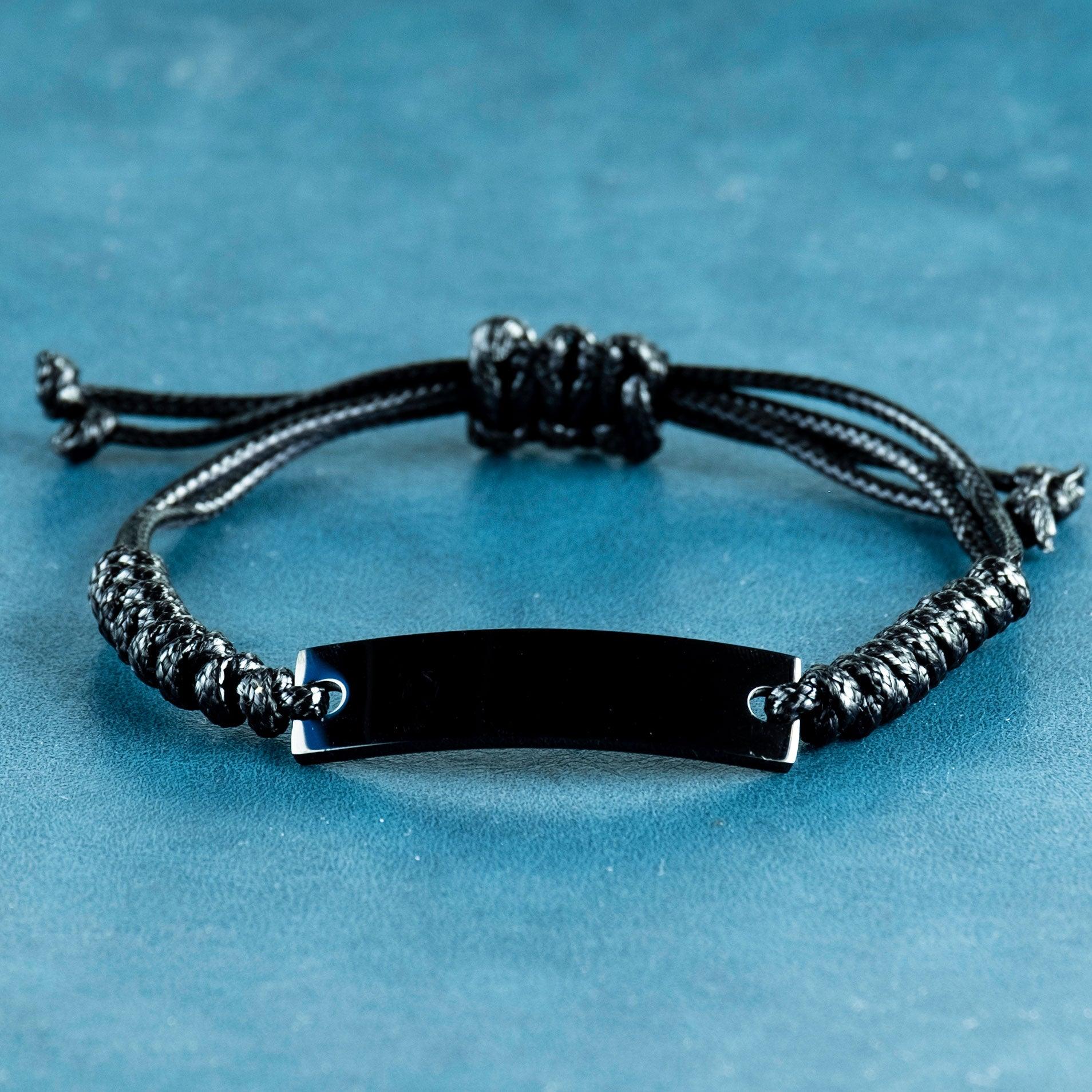 Stepson Handmade Engraved Braided Rope Bracelet - Always Follow your Dreams - Birthday, Christmas Holiday Jewelry Gift - Mallard Moon Gift Shop