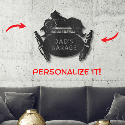 Street Glide Mechanic Personalized Motorcycle Biker Steel Wall Sign - Mallard Moon Gift Shop