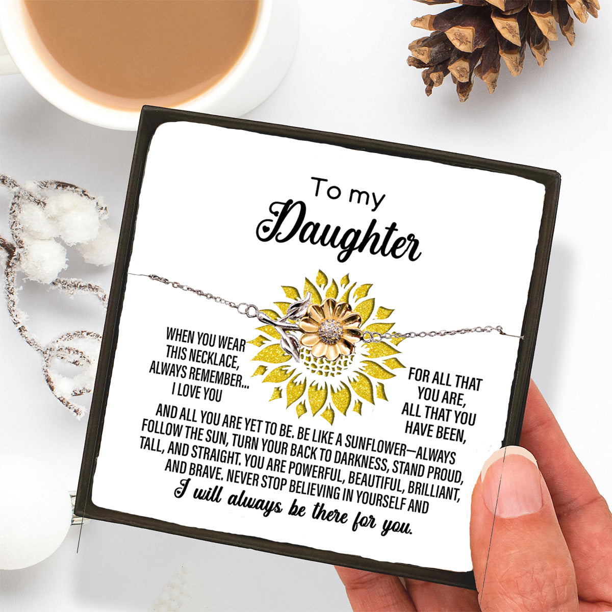 Daughter Jewelry - Be Like a Sunflower Bracelet Graduation Birthday Holiday Gift - Mallard Moon Gift Shop