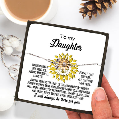 Daughter Jewelry - Be Like a Sunflower Bracelet Graduation Birthday Holiday Gift - Mallard Moon Gift Shop