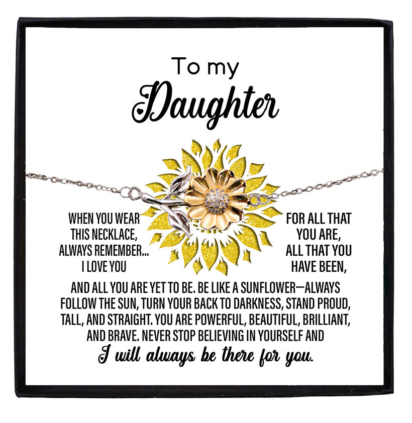 Daughter Jewelry - Be Like a Sunflower Bracelet Graduation Birthday Holiday Gift - Mallard Moon Gift Shop