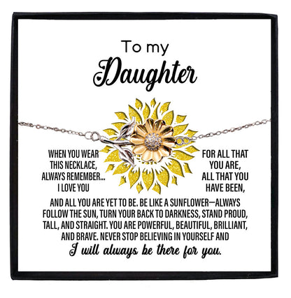 Daughter Jewelry - Be Like a Sunflower Bracelet Graduation Birthday Holiday Gift - Mallard Moon Gift Shop