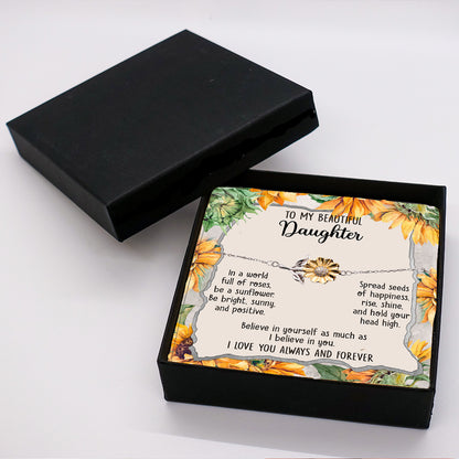 Daughter Jewelry To My Beautiful Daughter Be A Sunflower Bracelet Graduation Birthday Holiday Gift - Mallard Moon Gift Shop