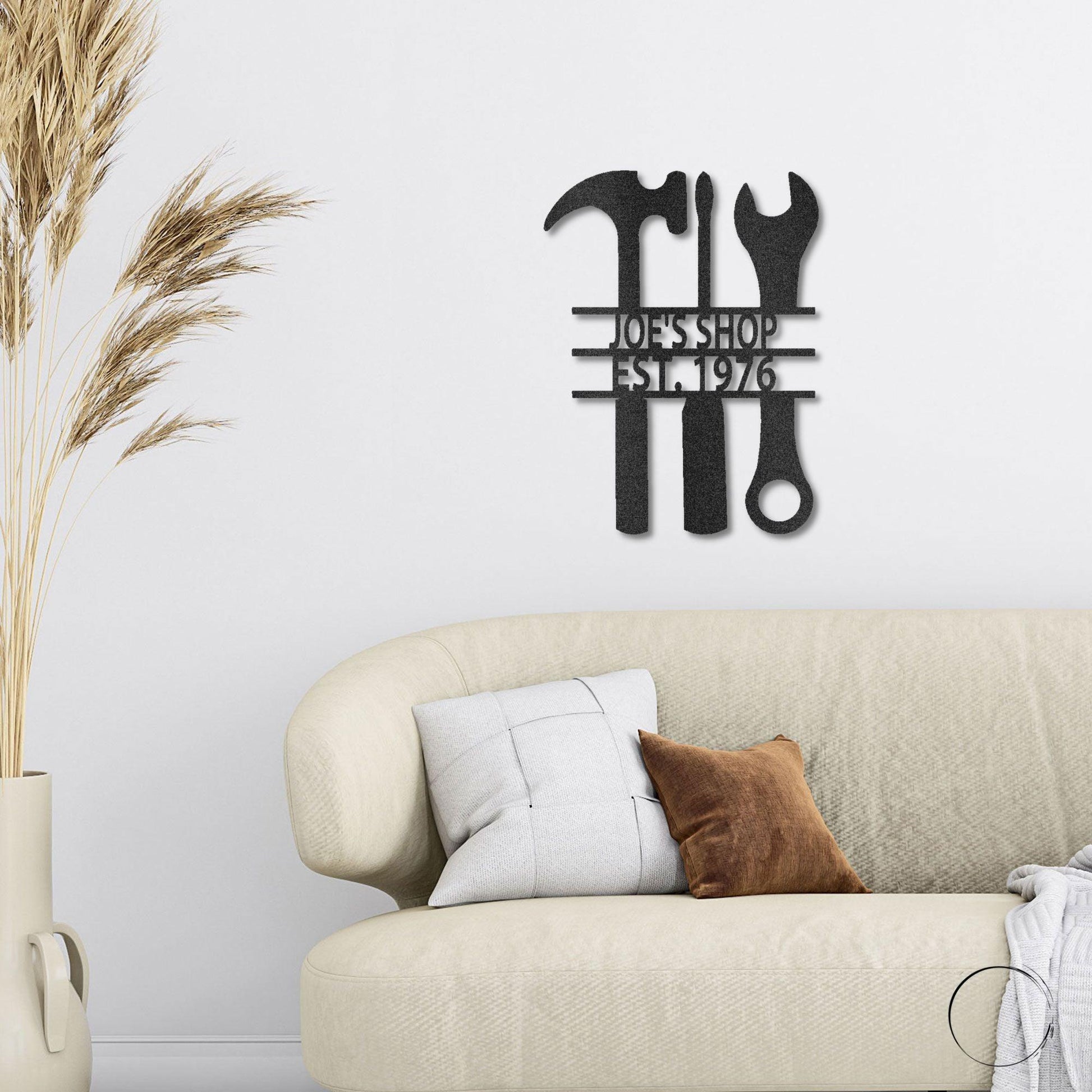 The Garage Workshop Personalized Metal Wall Sign - Mallard Moon Gift Shop