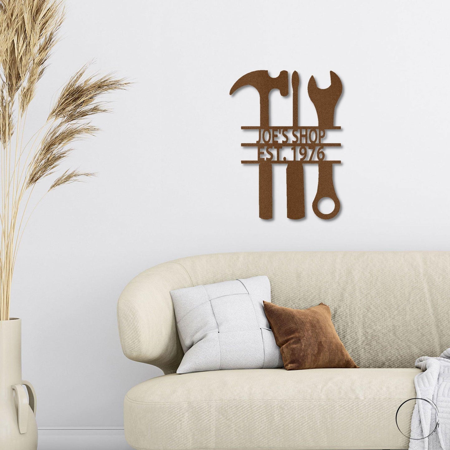 The Garage Workshop Personalized Metal Wall Sign - Mallard Moon Gift Shop