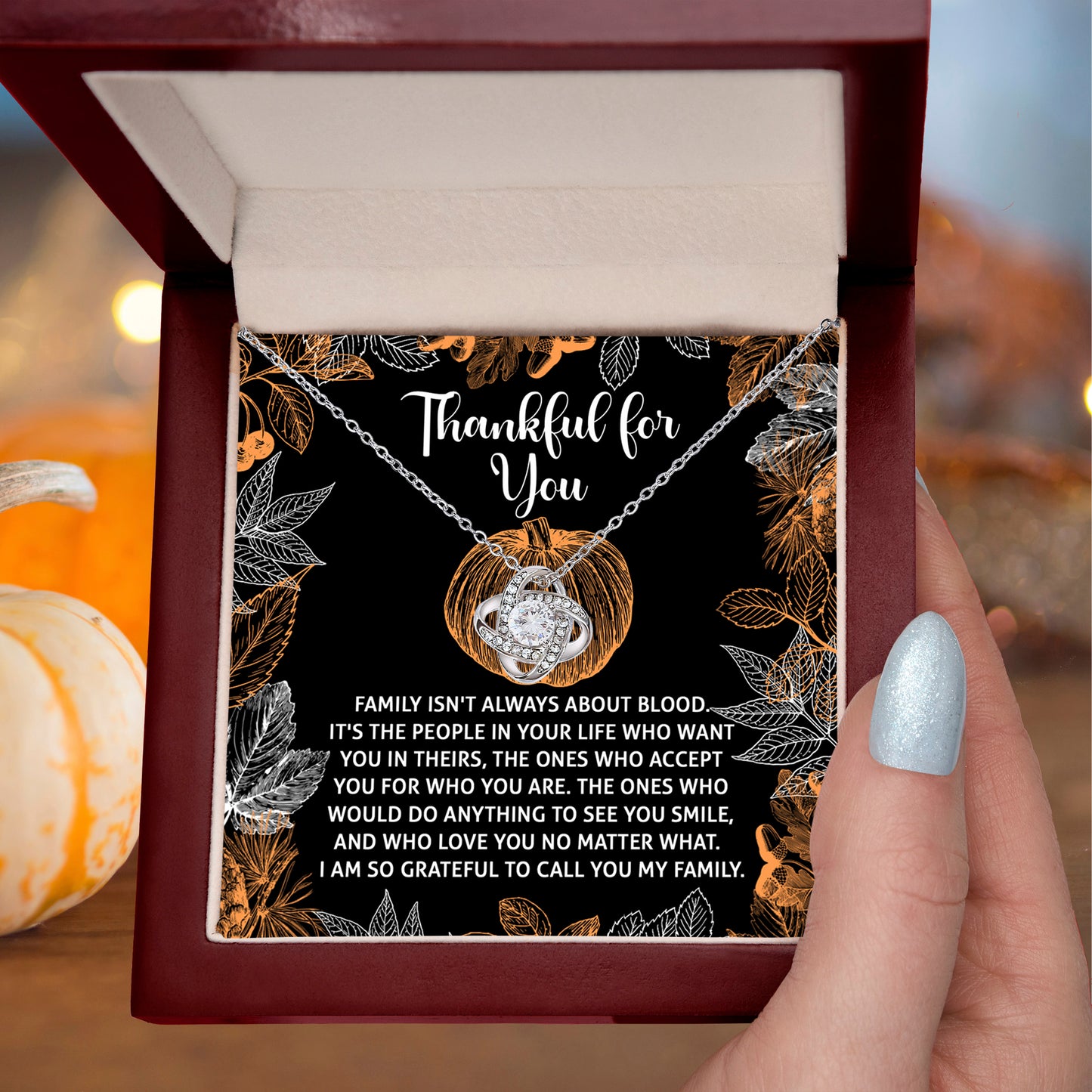 Gift for Thanksgiving - To Call You - Love Knot Pendant Necklace - Mallard Moon Gift Shop