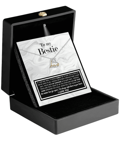 To My Bestie, You've Been My Sunshine Heart Pendant Necklace - Mallard Moon Gift Shop