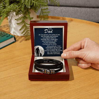 To My Dad, You Have Shaped Me Into Who I Am Today Braided Leather Bracelet - Mallard Moon Gift Shop