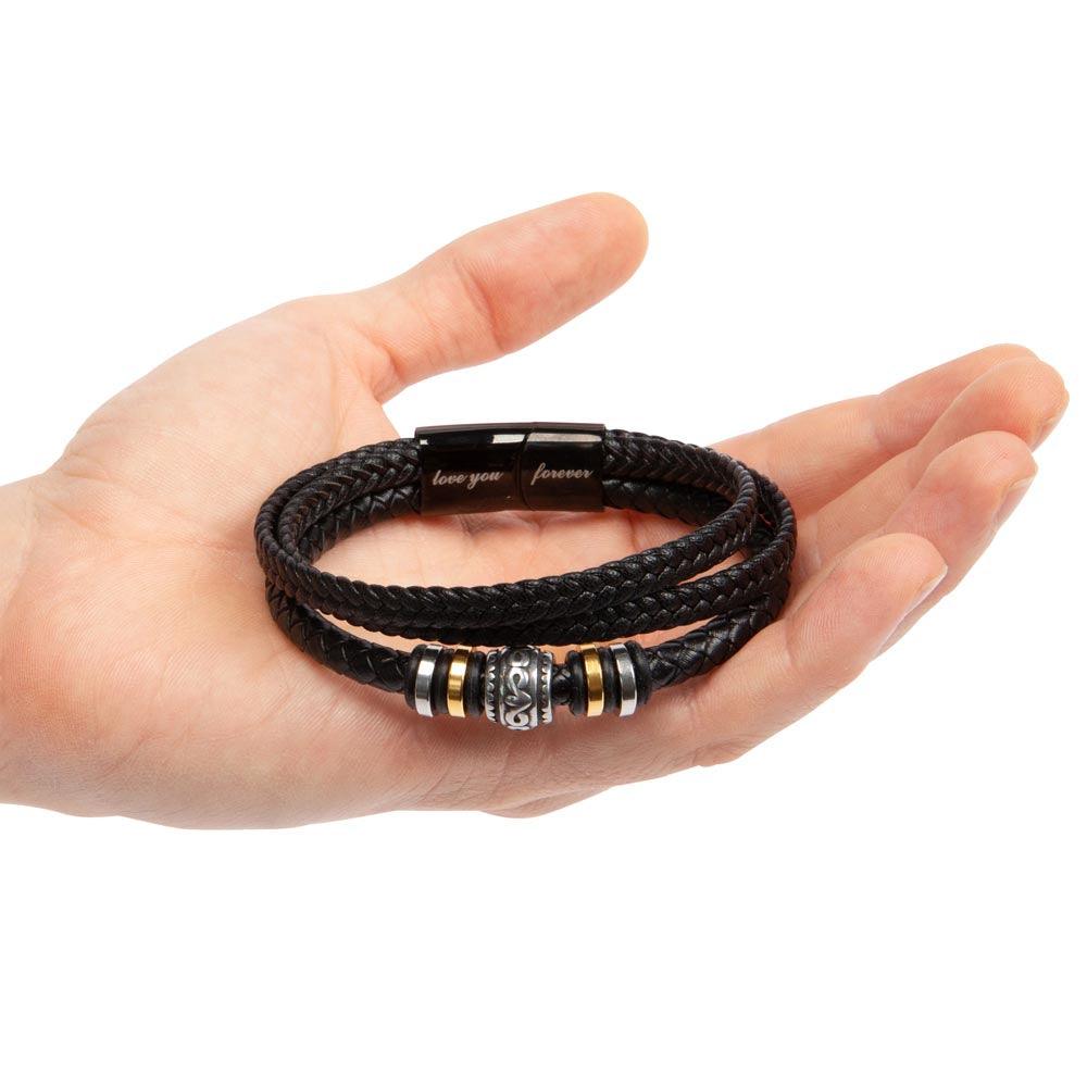 To My Dad, You Have Shaped Me Into Who I Am Today Braided Leather Bracelet - Mallard Moon Gift Shop