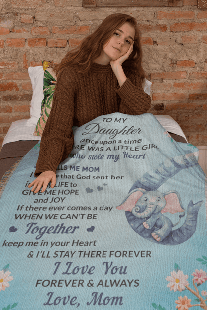 To My Daughter, You bring me Hope and Joy Love, Mom Heirloom Woven Blanket, Birthday, Holiday, Heartfelt Personalized Gift - Mallard Moon Gift Shop