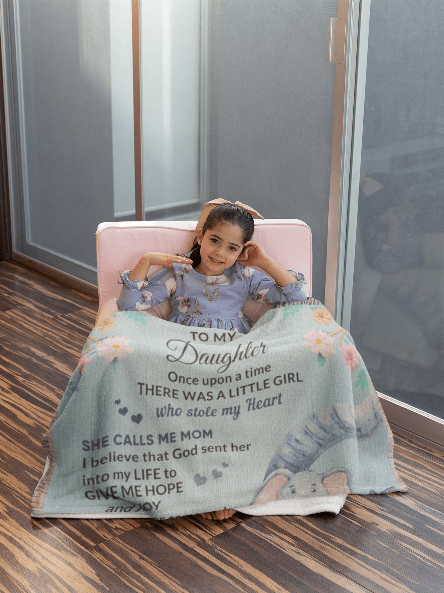 To My Daughter, You bring me Hope and Joy Love, Mom Heirloom Woven Blanket, Birthday, Holiday, Heartfelt Personalized Gift - Mallard Moon Gift Shop