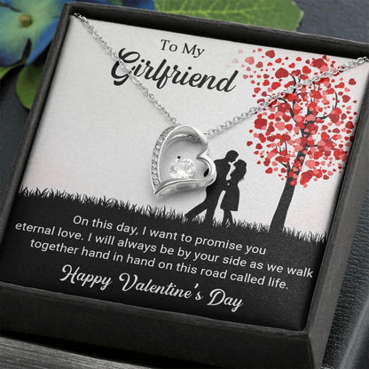 To My Girlfriend I Promise You Eternal Love Forever Love Pendant Necklace - Mallard Moon Gift Shop