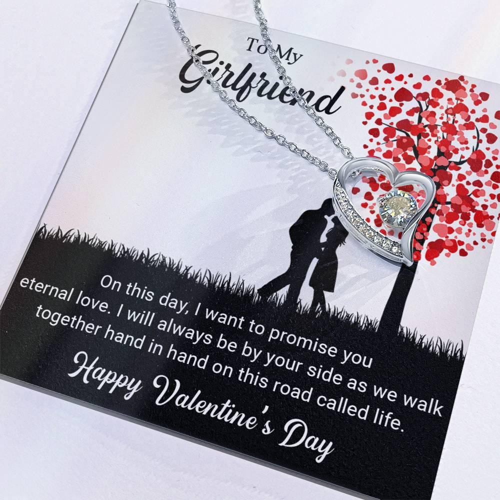 To My Girlfriend I Promise You Eternal Love Forever Love Pendant Necklace - Mallard Moon Gift Shop