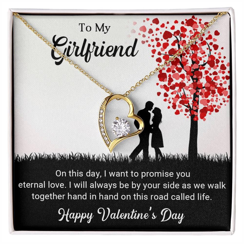 To My Girlfriend I Promise You Eternal Love Forever Love Pendant Necklace - Mallard Moon Gift Shop