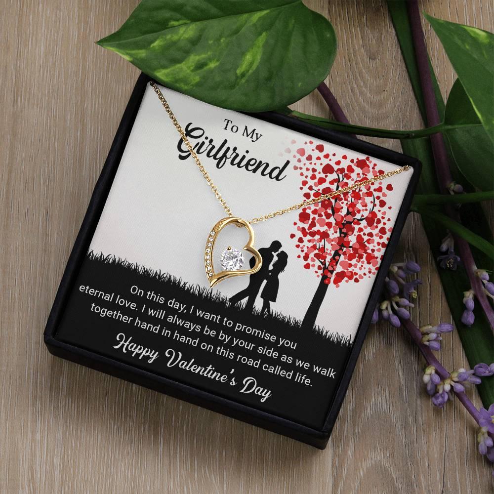 To My Girlfriend I Promise You Eternal Love Forever Love Pendant Necklace - Mallard Moon Gift Shop