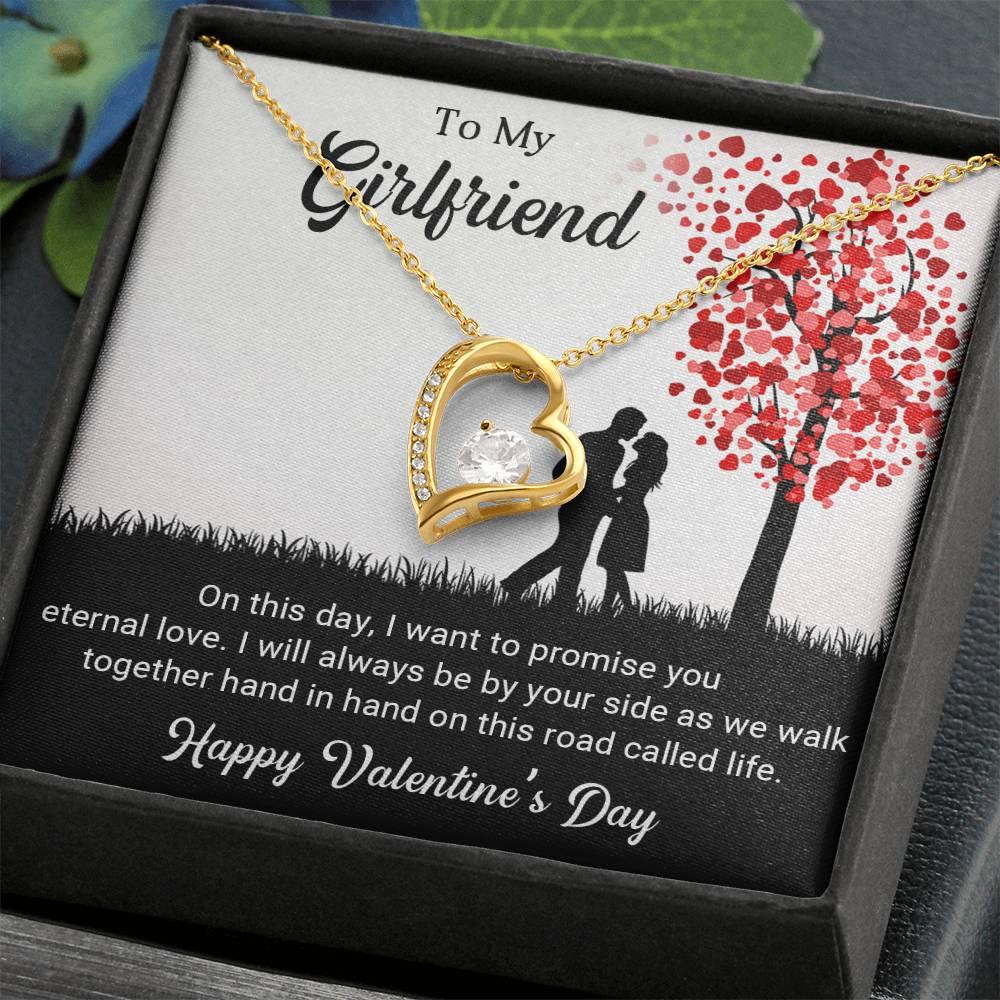 To My Girlfriend I Promise You Eternal Love Forever Love Pendant Necklace - Mallard Moon Gift Shop