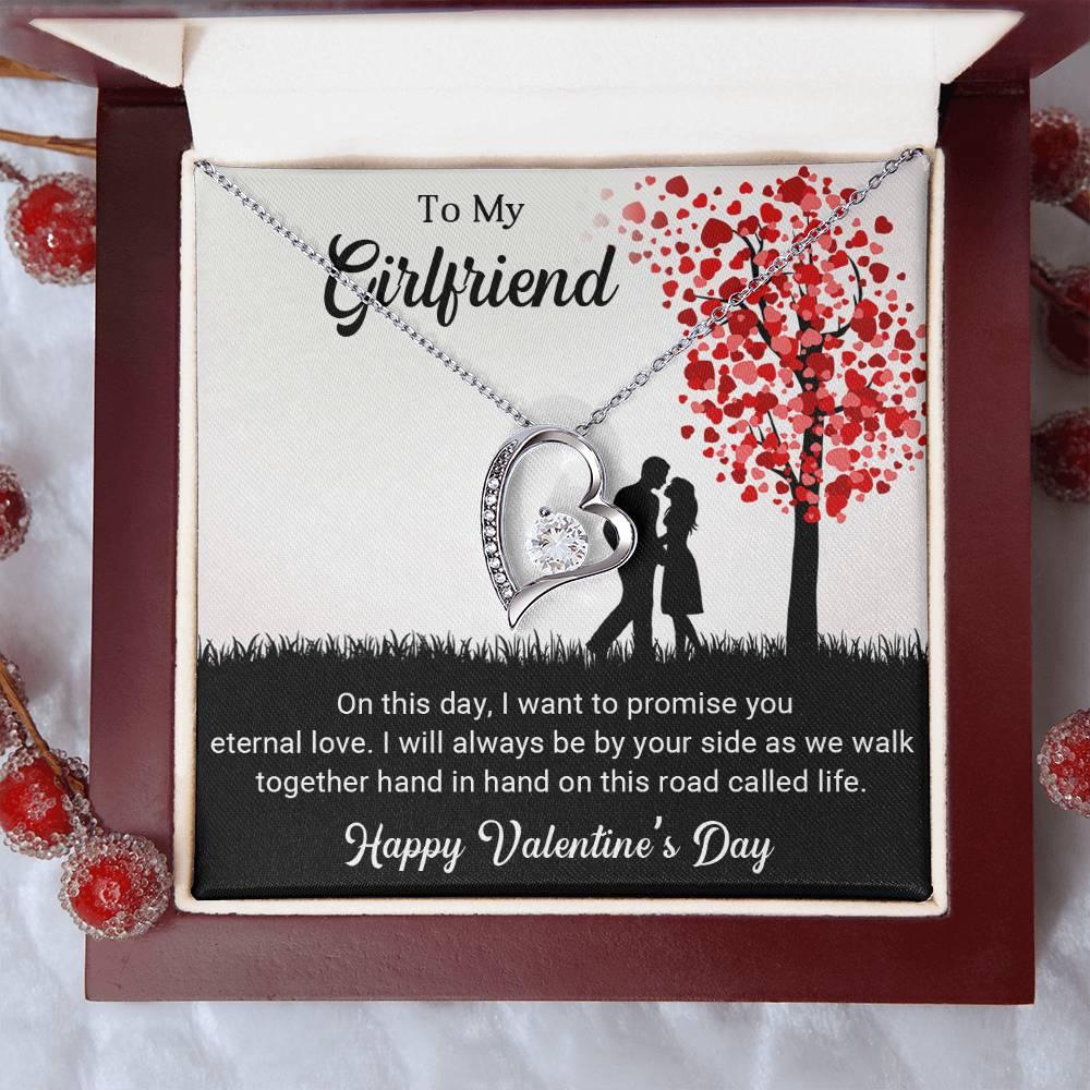 To My Girlfriend I Promise You Eternal Love Forever Love Pendant Necklace - Mallard Moon Gift Shop