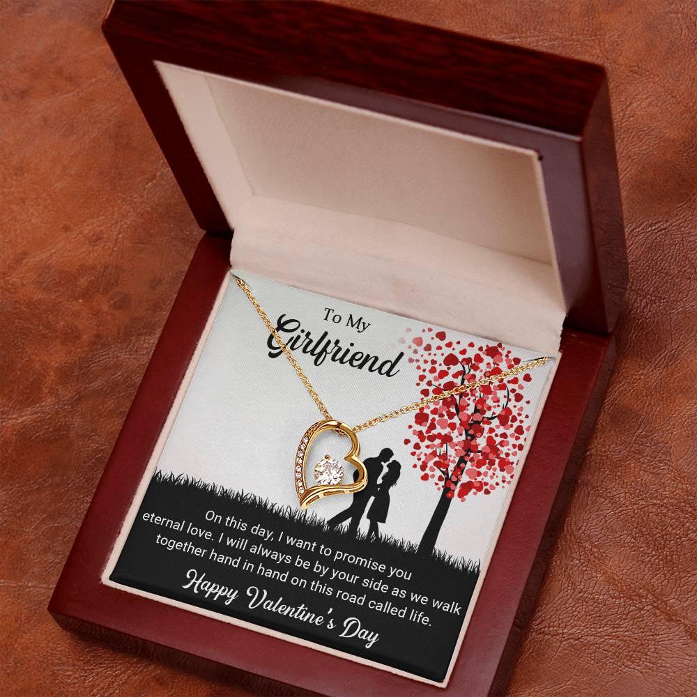 To My Girlfriend I Promise You Eternal Love Forever Love Pendant Necklace - Mallard Moon Gift Shop