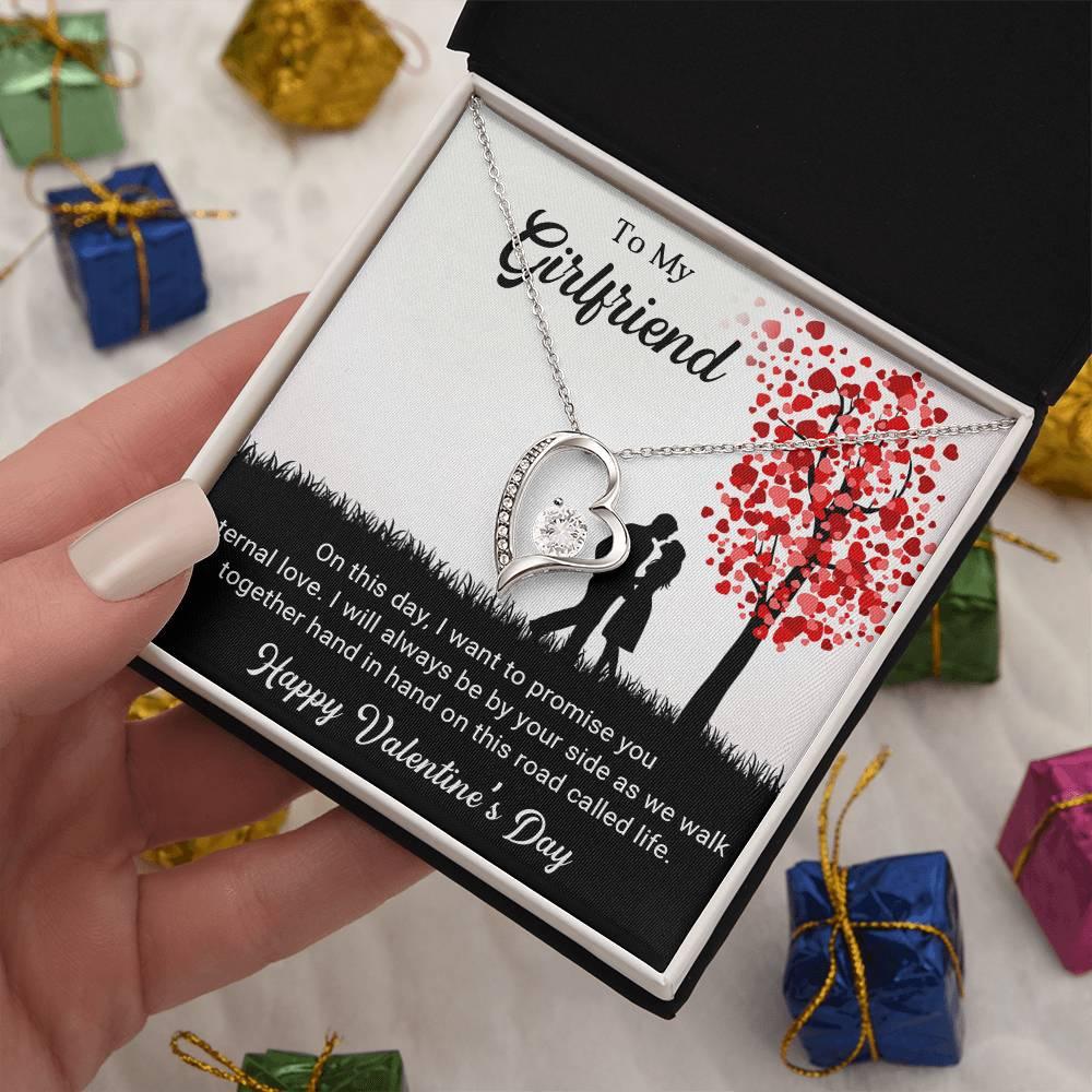 To My Girlfriend I Promise You Eternal Love Forever Love Pendant Necklace - Mallard Moon Gift Shop