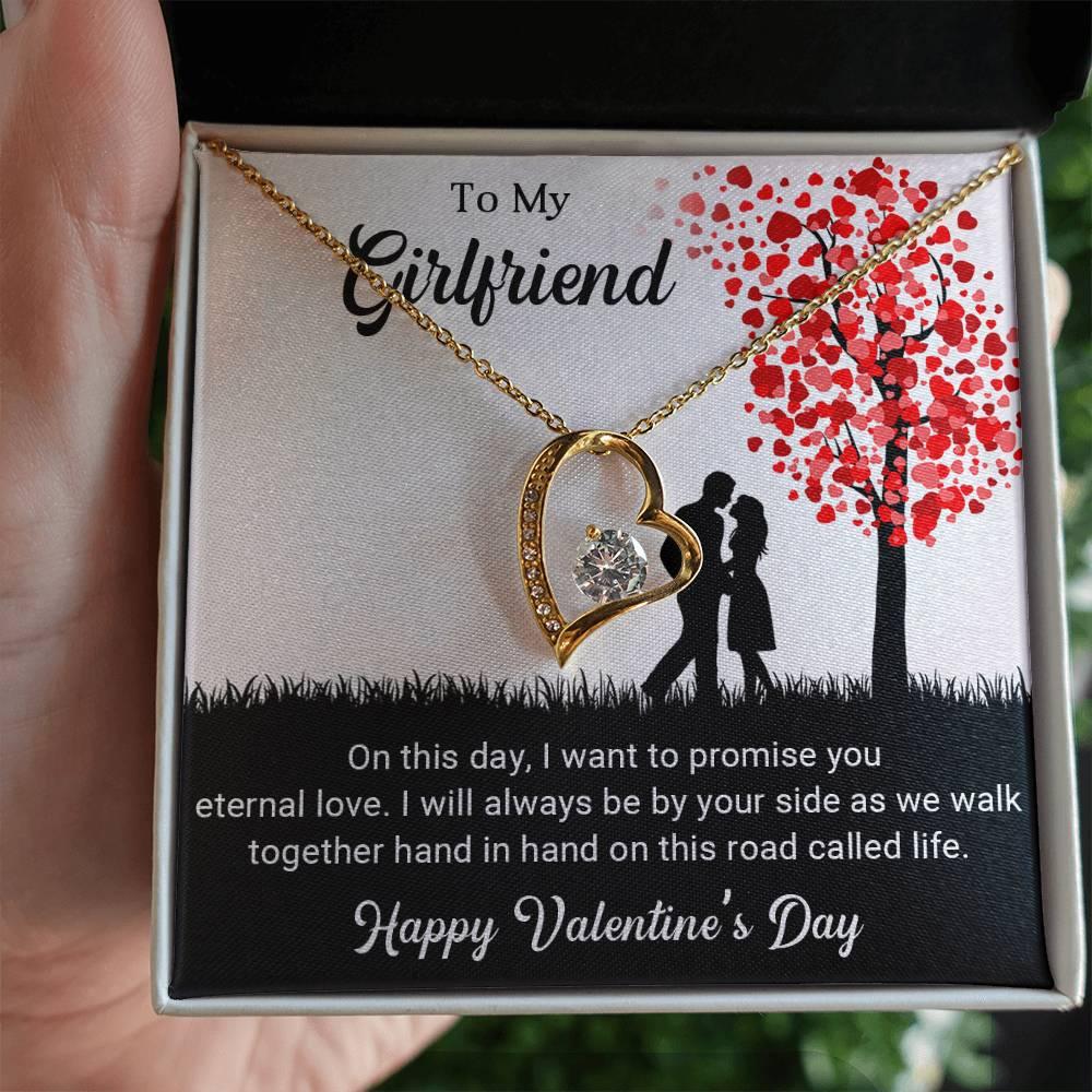 To My Girlfriend I Promise You Eternal Love Forever Love Pendant Necklace - Mallard Moon Gift Shop