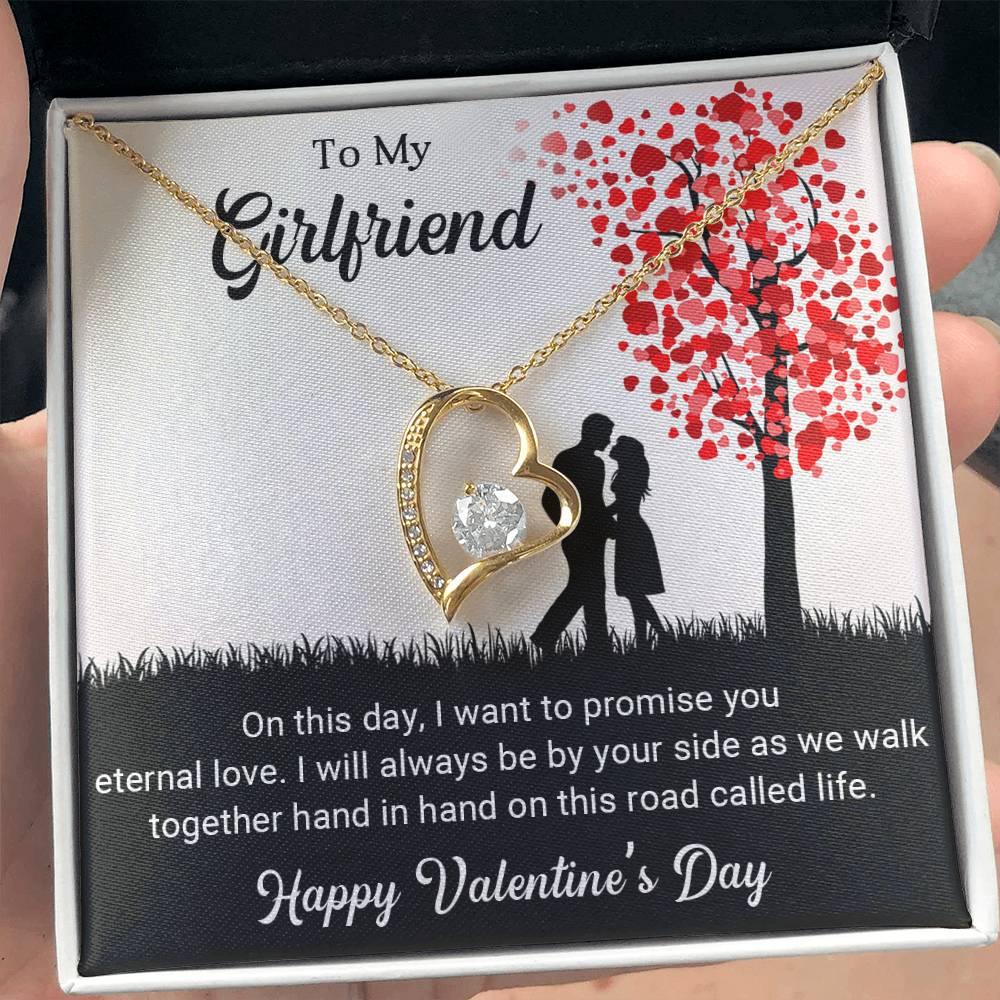 To My Girlfriend I Promise You Eternal Love Forever Love Pendant Necklace - Mallard Moon Gift Shop