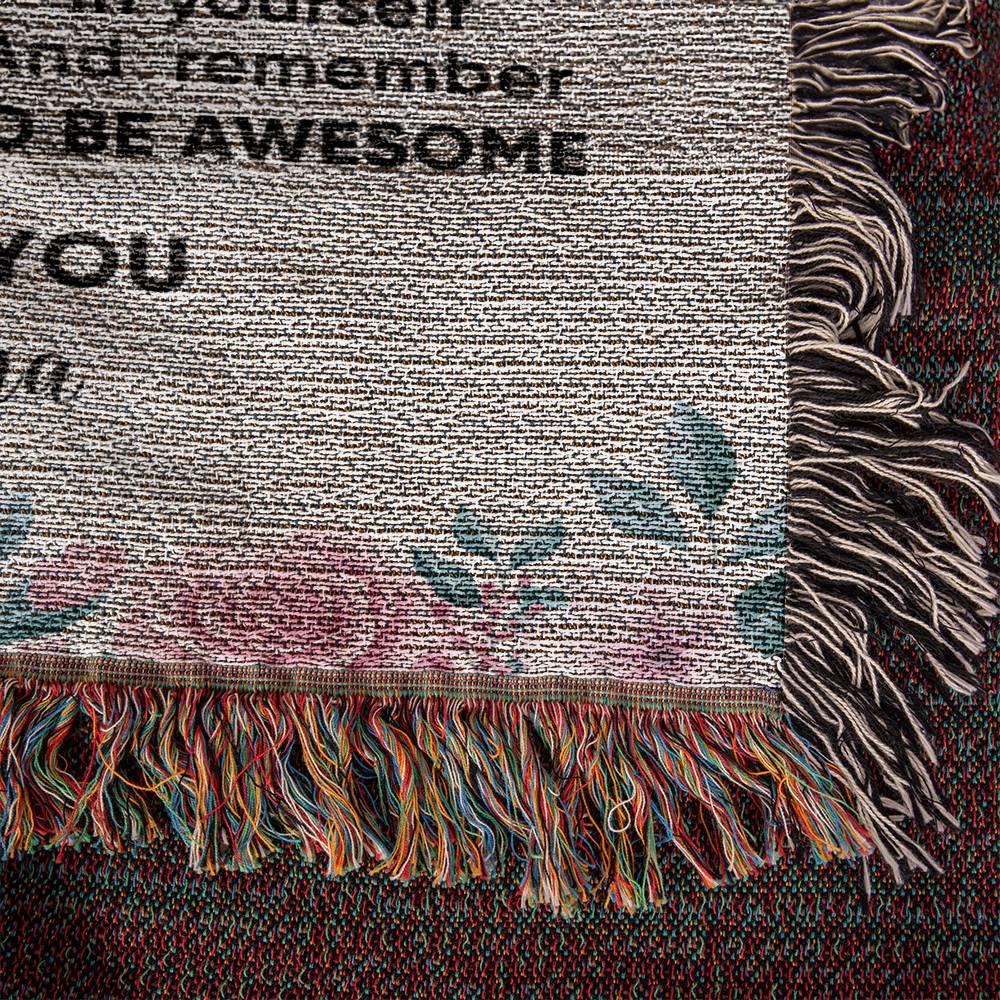 To My Granddaughter You are Braver than you Believe and Loved More Than You Know Heirloom Woven Blanket - Mallard Moon Gift Shop