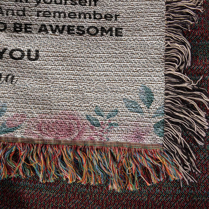 To My Granddaughter You are Braver than you Believe and Loved More Than You Know Heirloom Woven Blanket - Mallard Moon Gift Shop