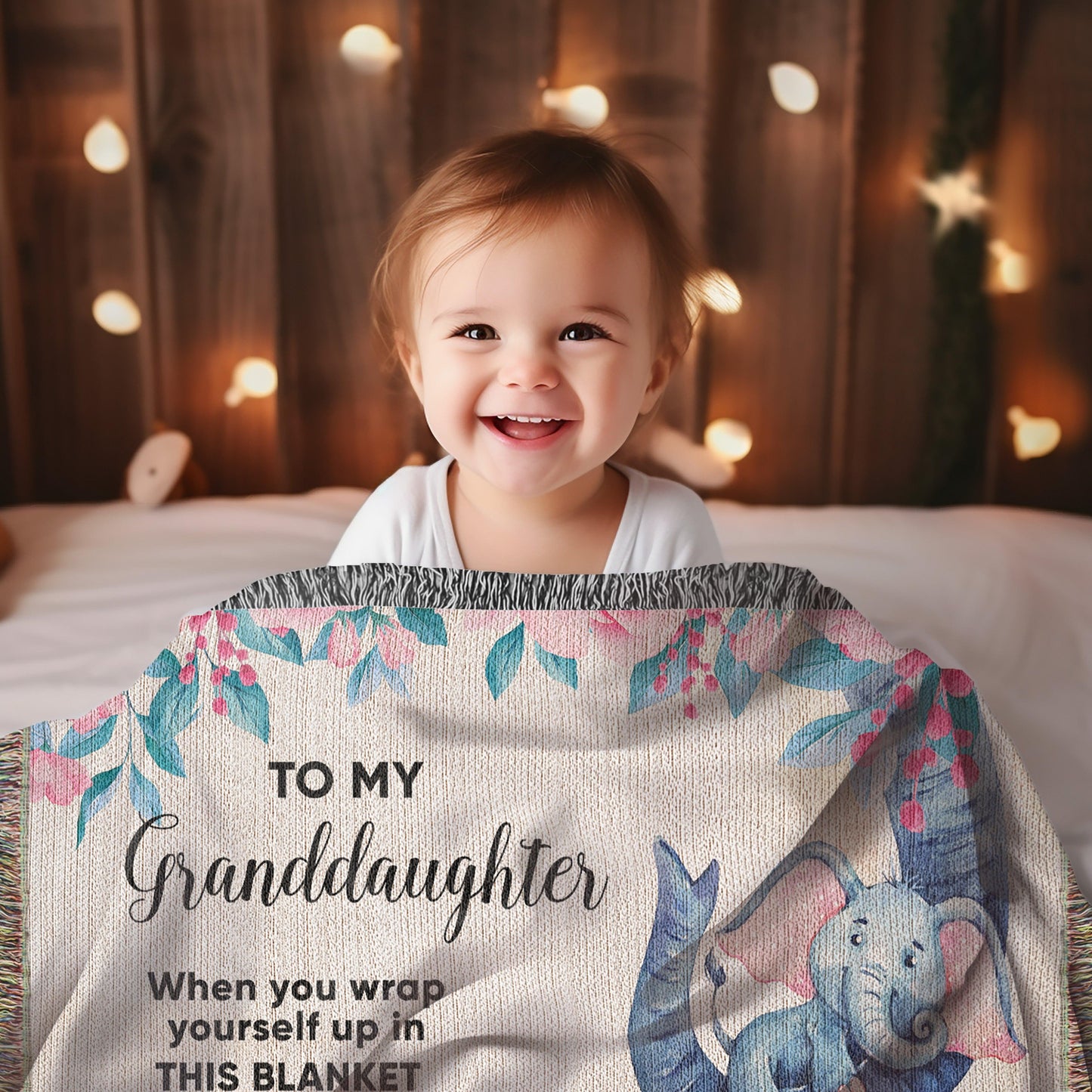 To My Granddaughter You are Braver than you Believe and Loved More Than You Know Heirloom Woven Blanket - Mallard Moon Gift Shop