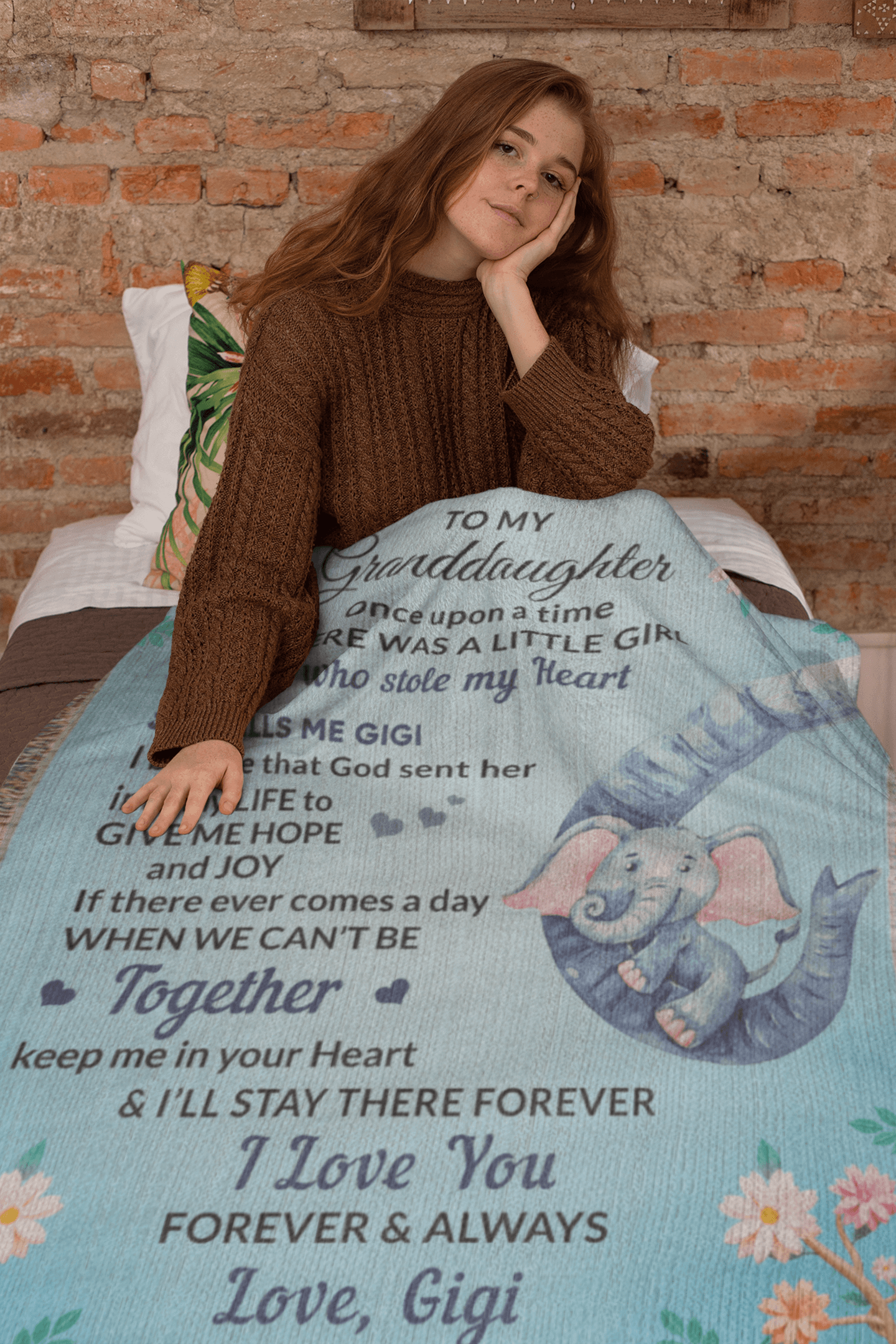 To My Granddaughter, You bring me Hope and Joy Heirloom Woven Blanket From Grandma Gigi - Mallard Moon Gift Shop