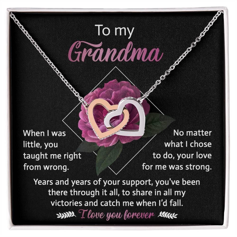To My Grandma Your Love for Me is Strong Cross Pendant Necklace - Mallard Moon Gift Shop