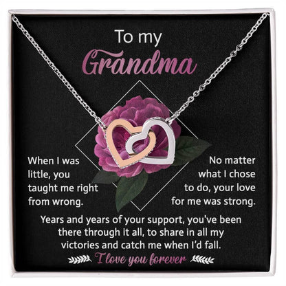 To My Grandma Your Love for Me is Strong Cross Pendant Necklace - Mallard Moon Gift Shop