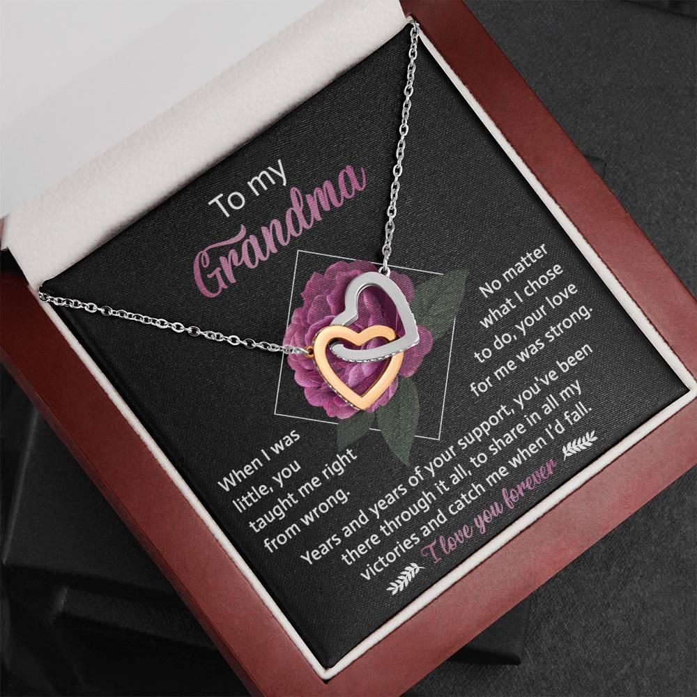 To My Grandma Your Love for Me is Strong Cross Pendant Necklace - Mallard Moon Gift Shop