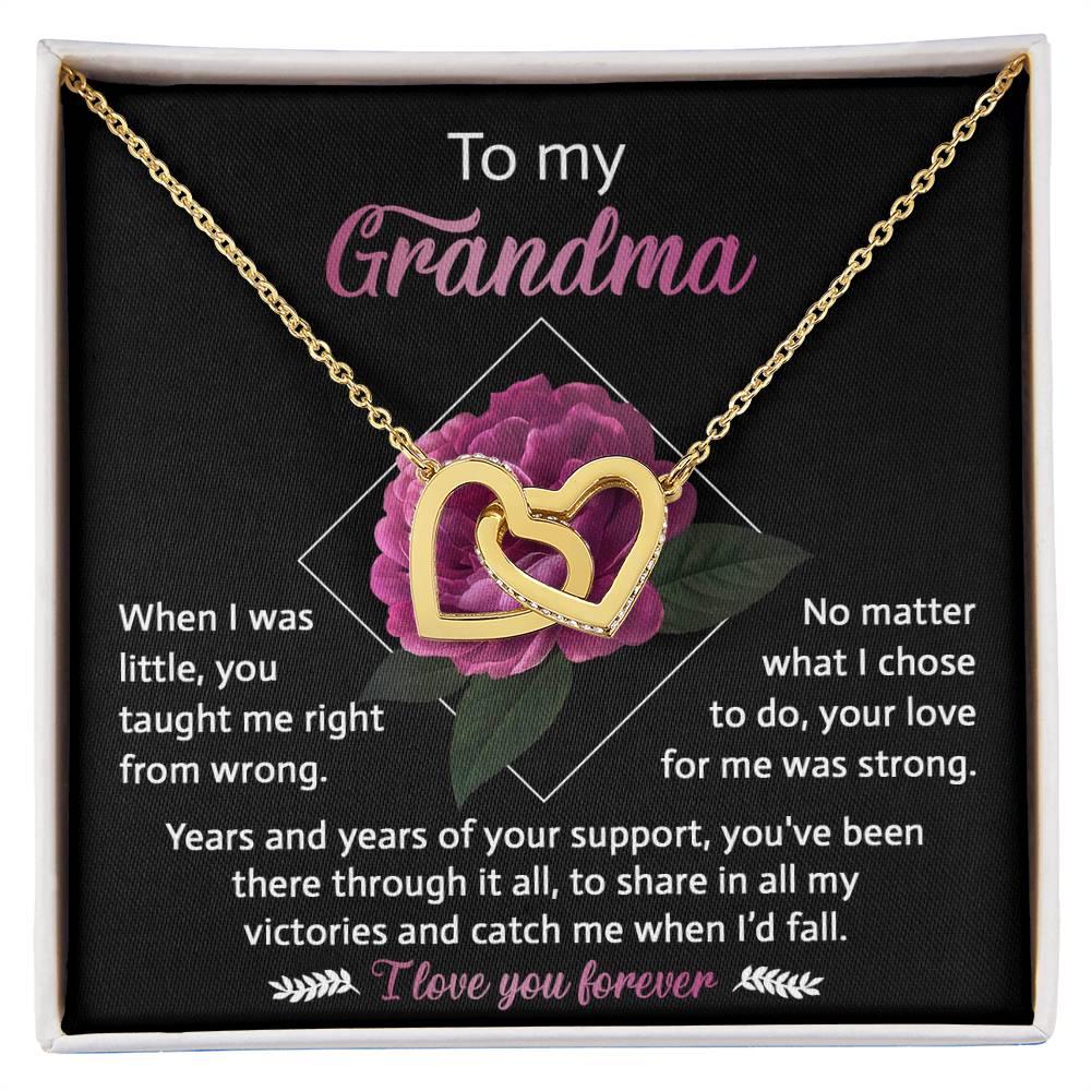 To My Grandma Your Love for Me is Strong Cross Pendant Necklace - Mallard Moon Gift Shop