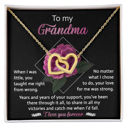 To My Grandma Your Love for Me is Strong Cross Pendant Necklace - Mallard Moon Gift Shop