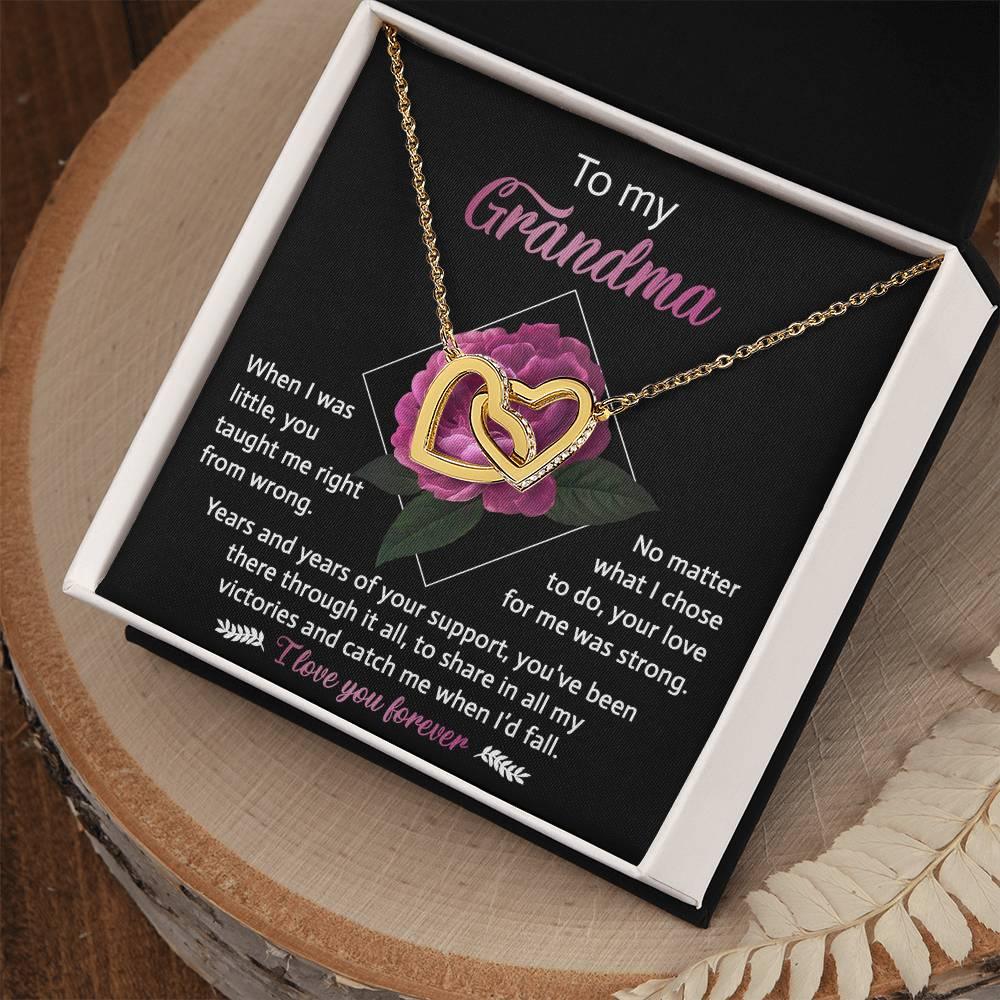 To My Grandma Your Love for Me is Strong Cross Pendant Necklace - Mallard Moon Gift Shop
