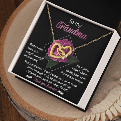 To My Grandma Your Love for Me is Strong Cross Pendant Necklace - Mallard Moon Gift Shop