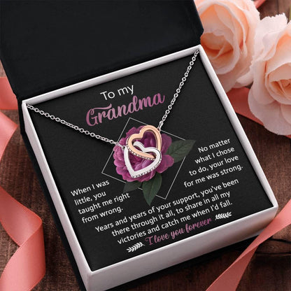 To My Grandma Your Love for Me is Strong Cross Pendant Necklace - Mallard Moon Gift Shop
