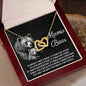 To My Mama Bear My Destination is In Your Arms Interlocking Hearts Necklace - Mallard Moon Gift Shop