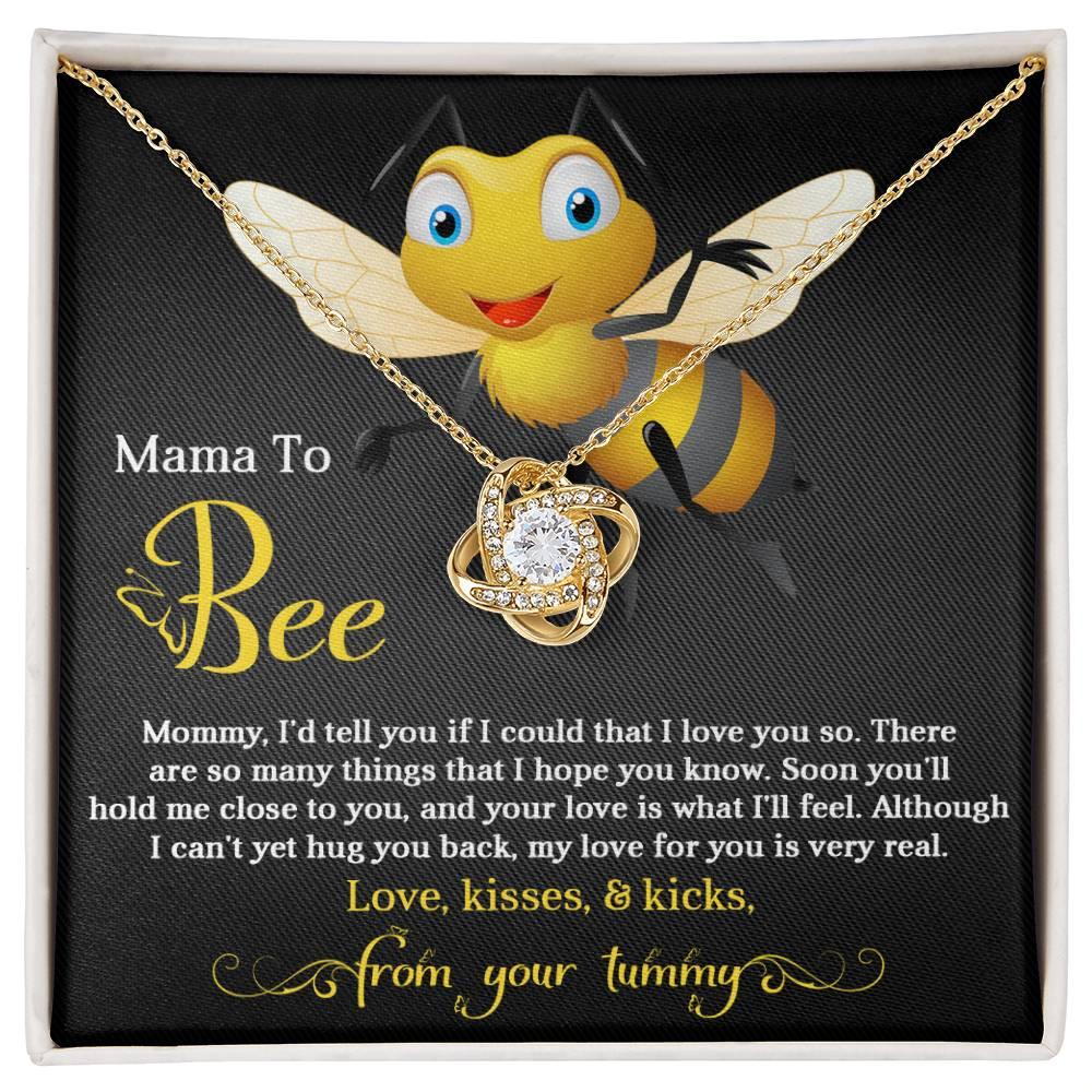 To My Mama to Bee - Soon You'll Hold Me Close- Love Knot Necklace - Mallard Moon Gift Shop