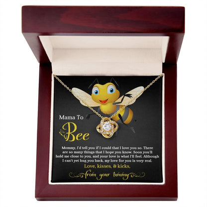 To My Mama to Bee - Soon You'll Hold Me Close- Love Knot Necklace - Mallard Moon Gift Shop