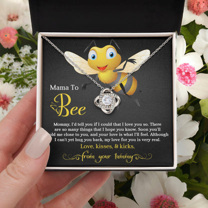 To My Mama to Bee - Soon You'll Hold Me Close- Love Knot Necklace - Mallard Moon Gift Shop