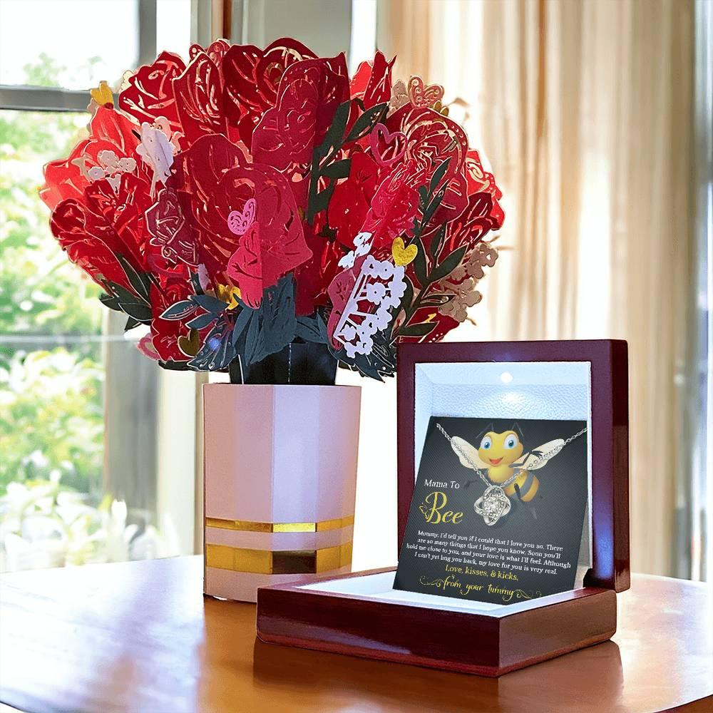 To My Mama to Bee - Soon You'll Hold Me Close- Love Knot Necklace - Mallard Moon Gift Shop