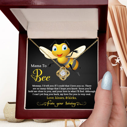 To My Mama to Bee - Soon You'll Hold Me Close- Love Knot Necklace - Mallard Moon Gift Shop