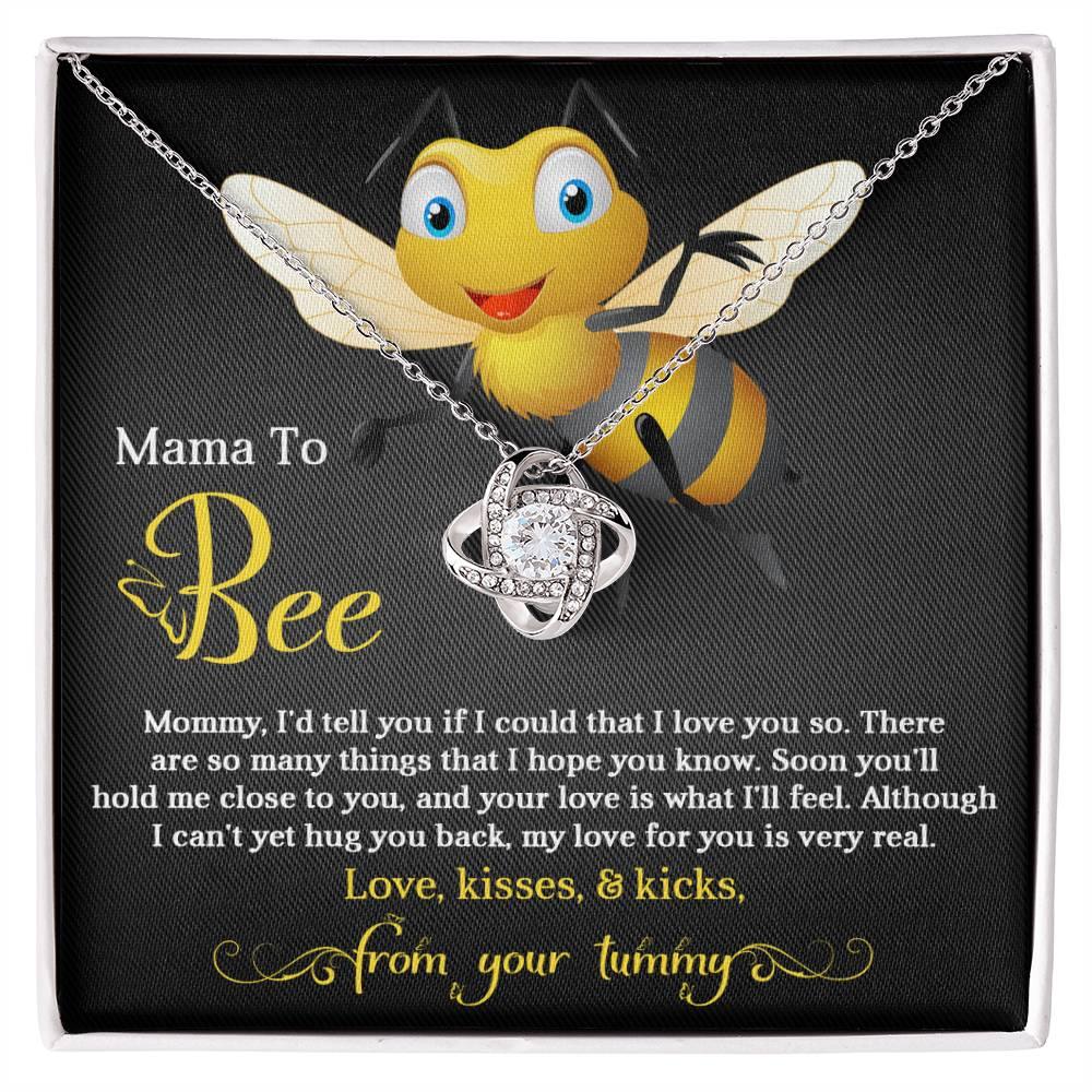 To My Mama to Bee - Soon You'll Hold Me Close- Love Knot Necklace - Mallard Moon Gift Shop
