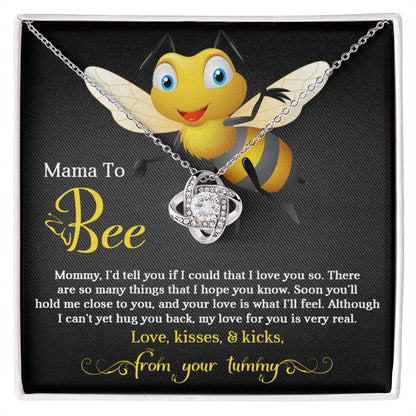 To My Mama to Bee - Soon You'll Hold Me Close- Love Knot Necklace - Mallard Moon Gift Shop