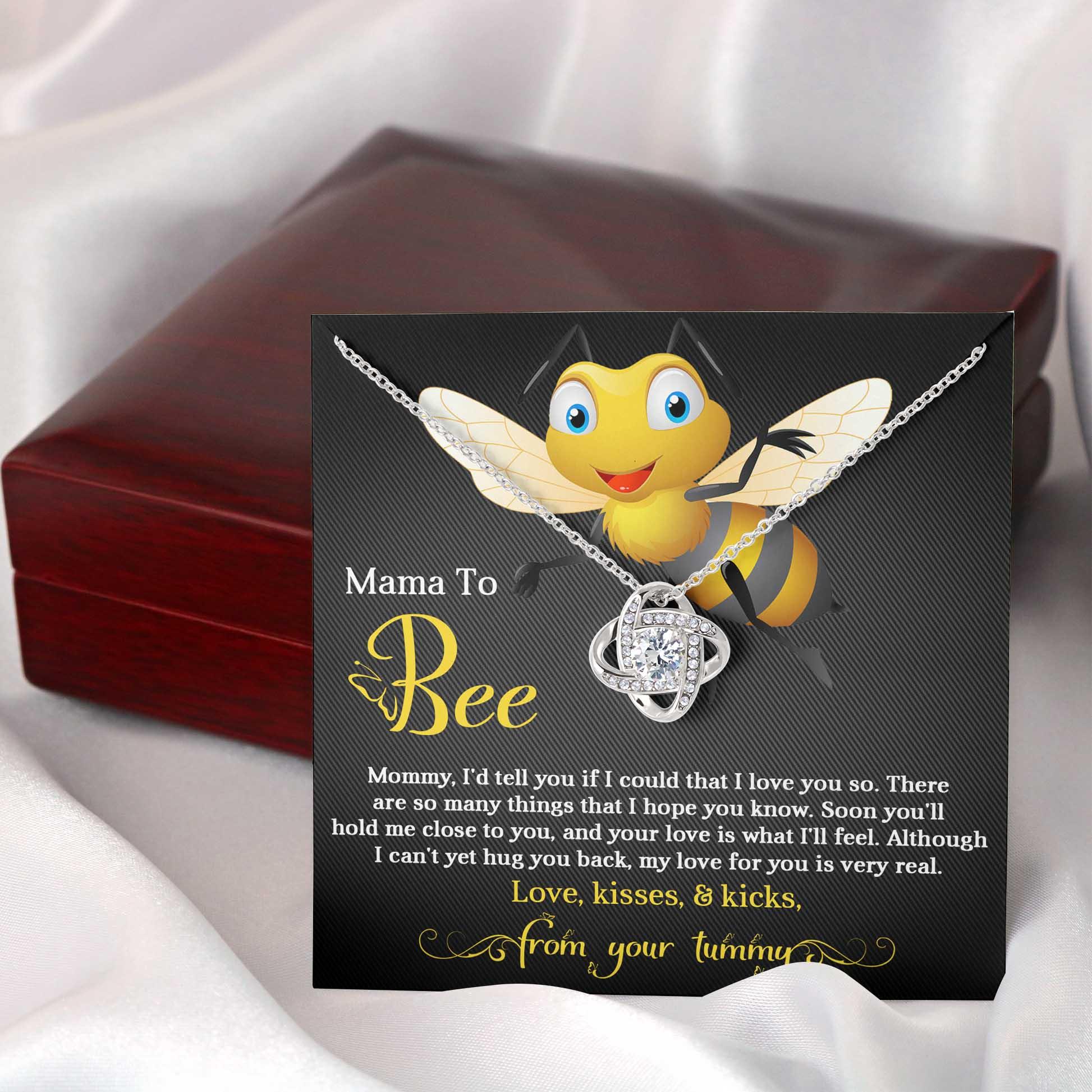 To My Mama to Bee - Soon You'll Hold Me Close- Love Knot Necklace - Mallard Moon Gift Shop