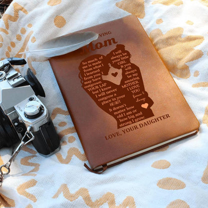 To My Mom I May Have Outgrown Your Lap But I Will Never Outgrow A Place In Your Heart Leather Graphic Journal - Mallard Moon Gift Shop