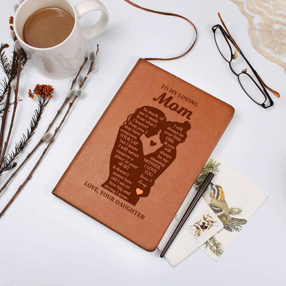 To My Mom I May Have Outgrown Your Lap But I Will Never Outgrow A Place In Your Heart Leather Graphic Journal - Mallard Moon Gift Shop
