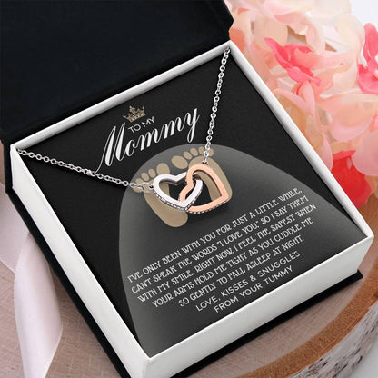 To my Mommy - I Say I Love You with my Smile Interlocking Hearts Necklace - Mallard Moon Gift Shop