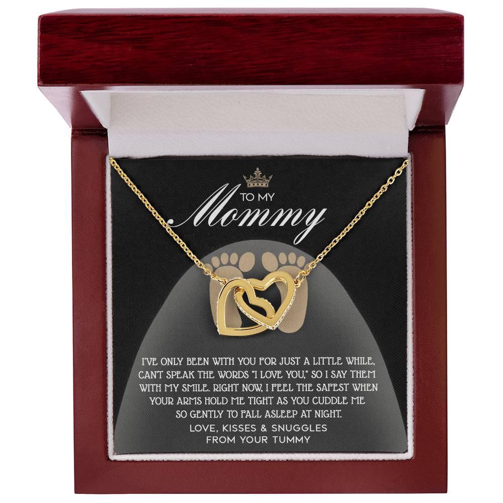 To my Mommy - I Say I Love You with my Smile Interlocking Hearts Necklace - Mallard Moon Gift Shop